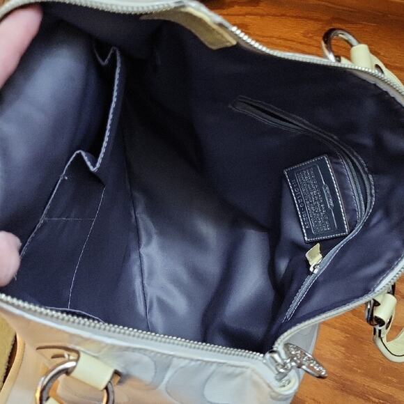 Coach Cream Shoulder Bag with Monogram and Gold Hardware D1120-16289 - Picture 10 of 15